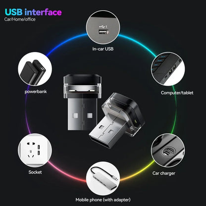 New Universal USB Car Interior Ambient Atmosphere Light LED Signal Lights Auto Reading Night Light Home Decoration Accessories