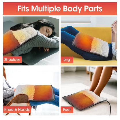Portable USB Electric Foot Heating Pad Soft Washable Foldable Foot Heater Winter Foot Warming Mat for Bed,Under Desk,Office,Home