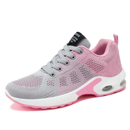 Spring Autumn Women Mesh Breathable Sports Shoes Lady Non-slip Running Shoes Adult Student Commuter Casual Shoes Everyday Casual