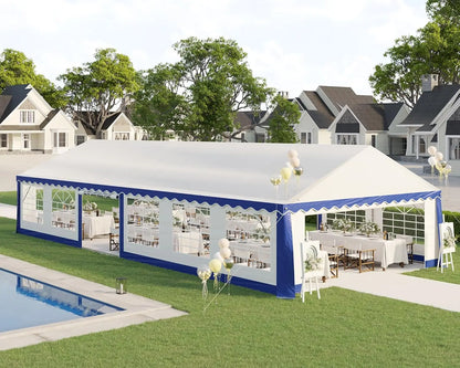 AMERLIFE 16x32 FT Party Tent with Sidewalls, Large Heavy-Duty Tents for Parties/Carport, Carpas para Fiestas Easy Set up,