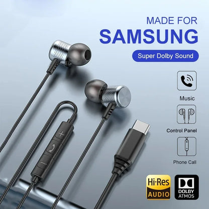 EARDECO Bass Wired Earphone Gaming Earbuds 3.5mm/typec Wired Headphones Stereo Noise Reduction Headphone Auriculares with mic