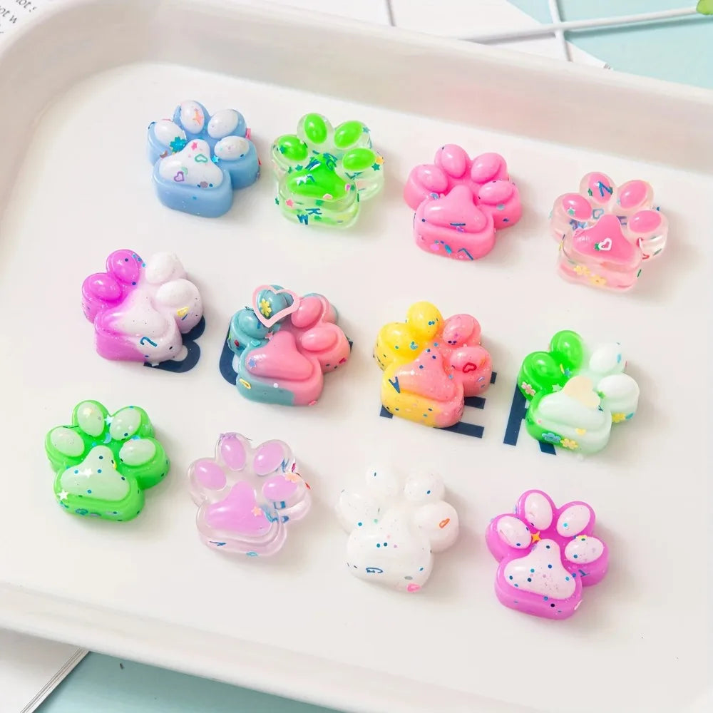 10/2030/40/50pcs Mini Cute Cat Claw Plush Pinch Fun, Colorful, Halloween/Christmas Party Pack Fillers Mini Cartoon Cat Claw