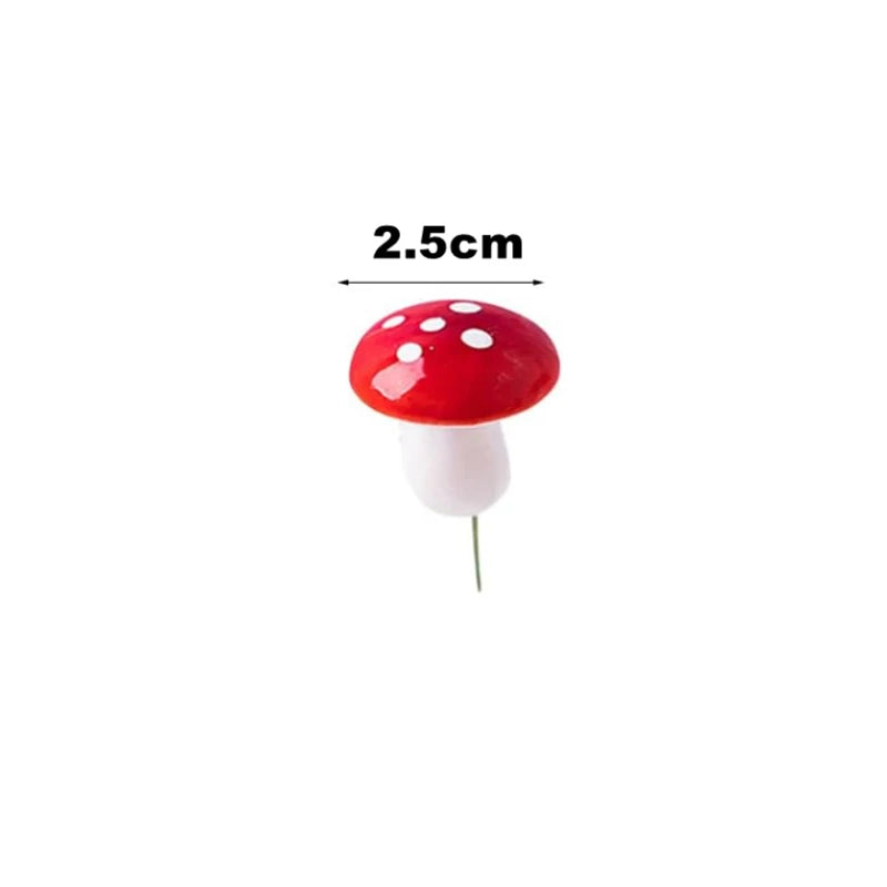 100-10PCS Miniatures Artificial Foam Mushroom Garden Fairy Bonsai Plant Pot Mini Mushroom Resin Craft Decor For DIY Micro Decor