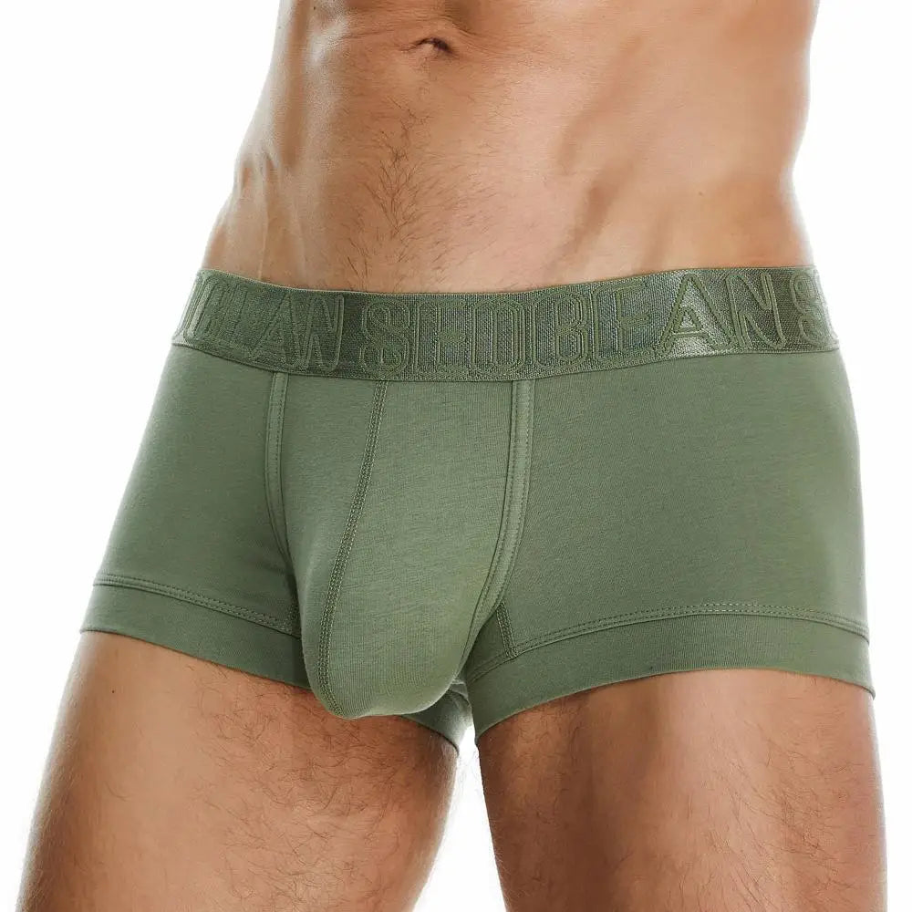 SEOBEAN Men's Breathable Cotton Boxer Shorts U-Convex Pouch Low-Waist Soft Stretch Underwear for Daily Casual & Intimate Wear