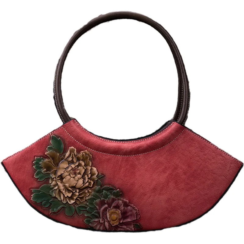 Retro genuine leather women's bag single-shoulder crossbody bags versatile handbag ins package 2025 new style fashion bag