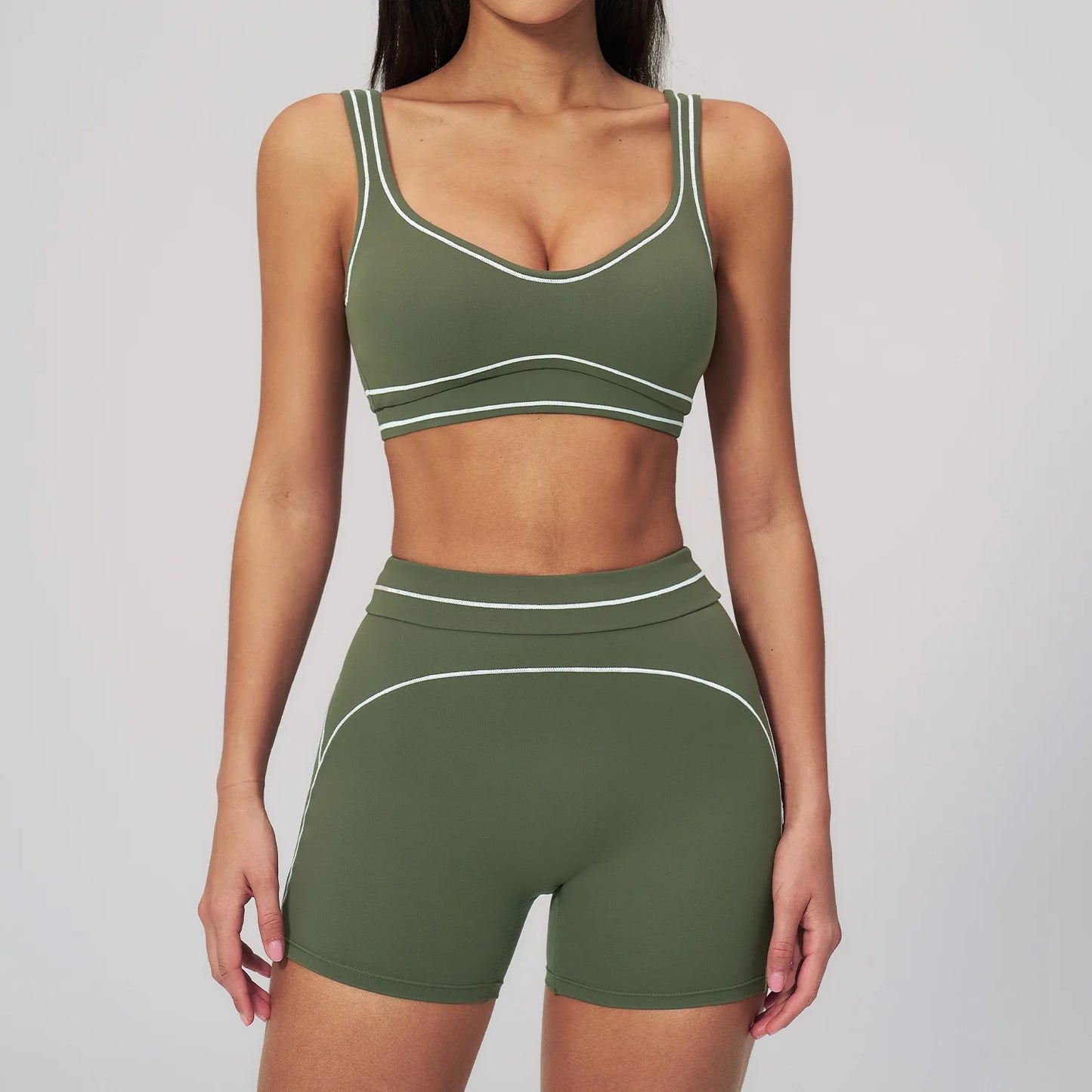 Yoga Suit 2PCS Women Tracksuits Sports Outfits Gym Clothes Running Sports Bra Suits Female Workout Yoga Clothes Athletic Wear