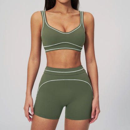 Yoga Suit 2PCS Women Tracksuits Sports Outfits Gym Clothes Running Sports Bra Suits Female Workout Yoga Clothes Athletic Wear