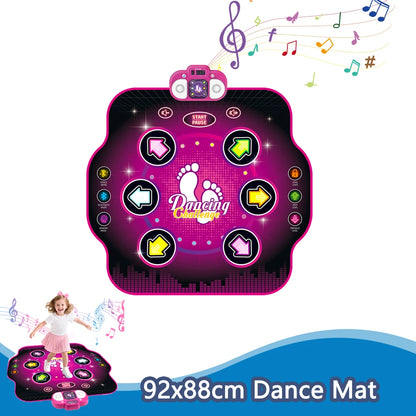 92x88cm Electronic Dance Mat Multi-Function Dancing Blanket with 2 Modes&9 Levels Kids Floor Music Blanket Educational Toy Gifts