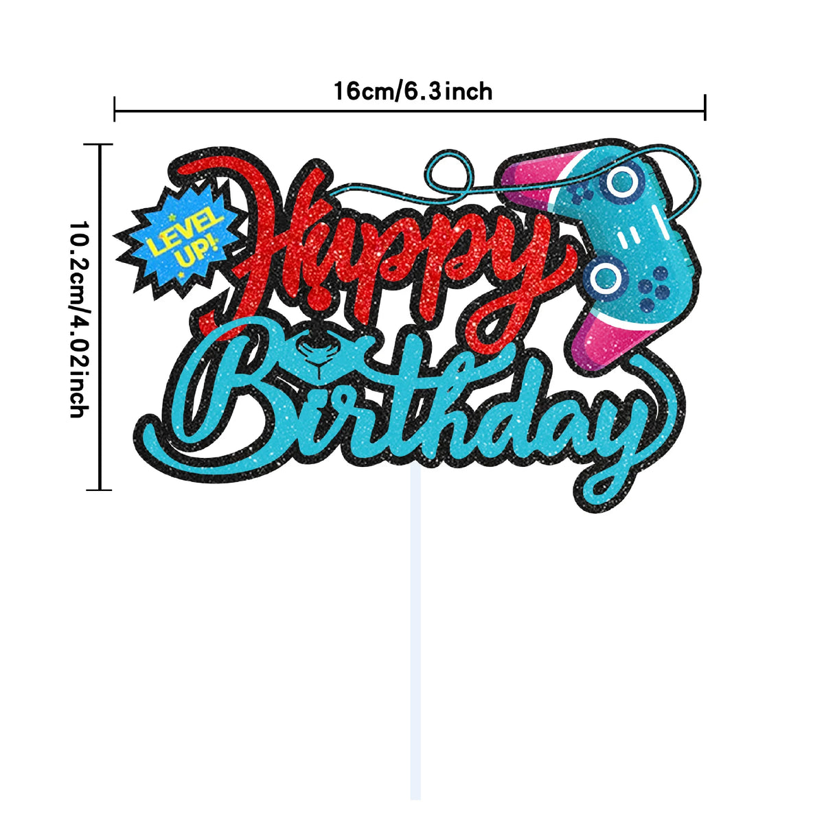GamePad Cake Topper Happy Birthday Wedding Game on Kids Boys Party Baby Shower Cupcake Toppers Decoration Baking Supplies DIY