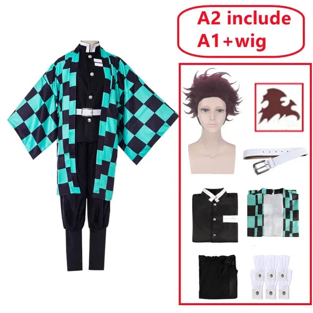 2026 Costume de Cosplay Anime Kamado Tanjirou, tueur de démons, Halloween, dessin animé