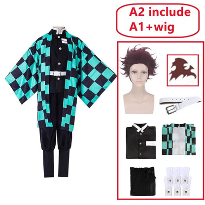 2026 Costume de Cosplay Anime Kamado Tanjirou, tueur de démons, Halloween, dessin animé