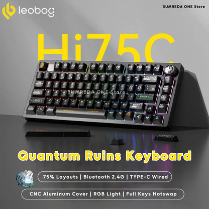 Leobog Hi75C Hi75 Hi75C Pro Aluminum Wireless Custom Mechanical Keyboard Kit Gaming Bluetooth 2.4G Wired Hotswap Gamer Keyboard
