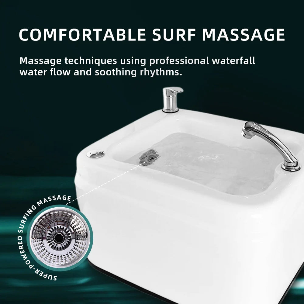Detoxification Footbath Spa Massager Aqua Therapy Basin Relaxing Foot Care with Surging Massage And Colorful Lights