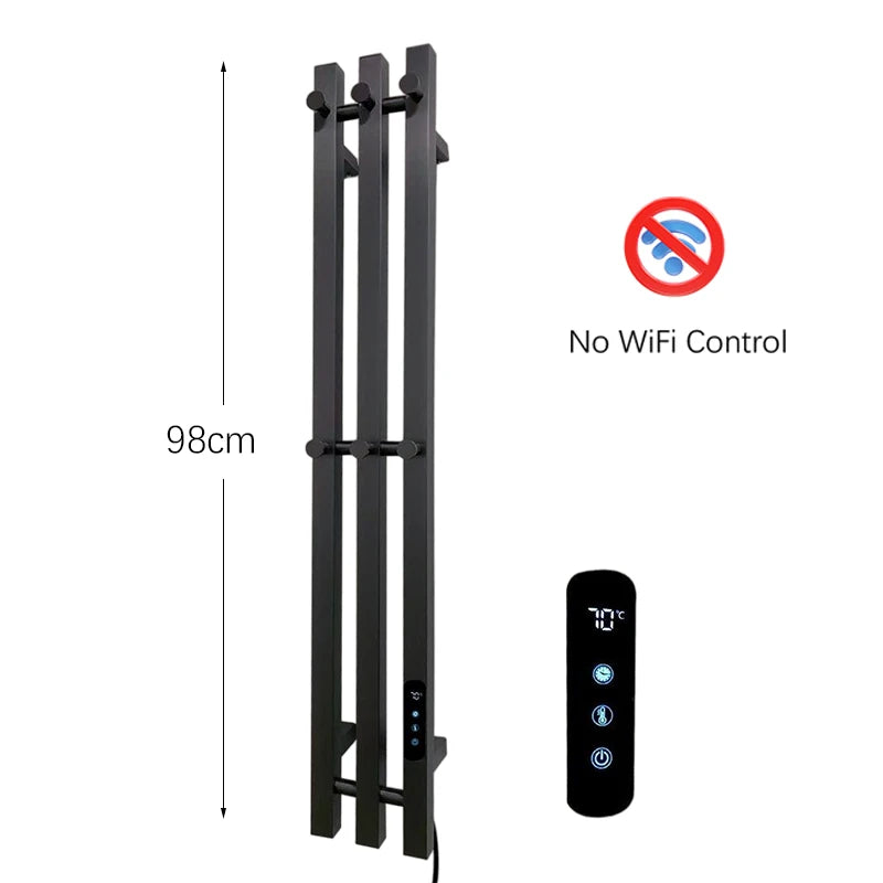 OXG Electric Heated Towel Rack Wall Mounted Bathroom Towel Warmer Dryer Heater 3 Bars Timer Touch Control WiFi Energy Saving