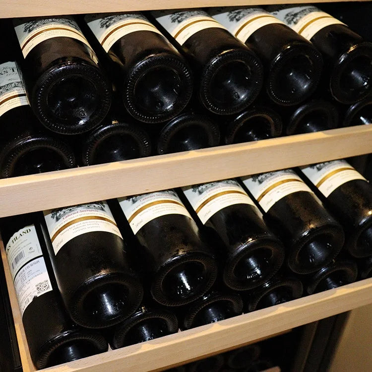 Compressor Wine Cabinet Freestanding Glass Door Beverage Cooler Display Chiller for Home Bar Club Party Beverage Storage