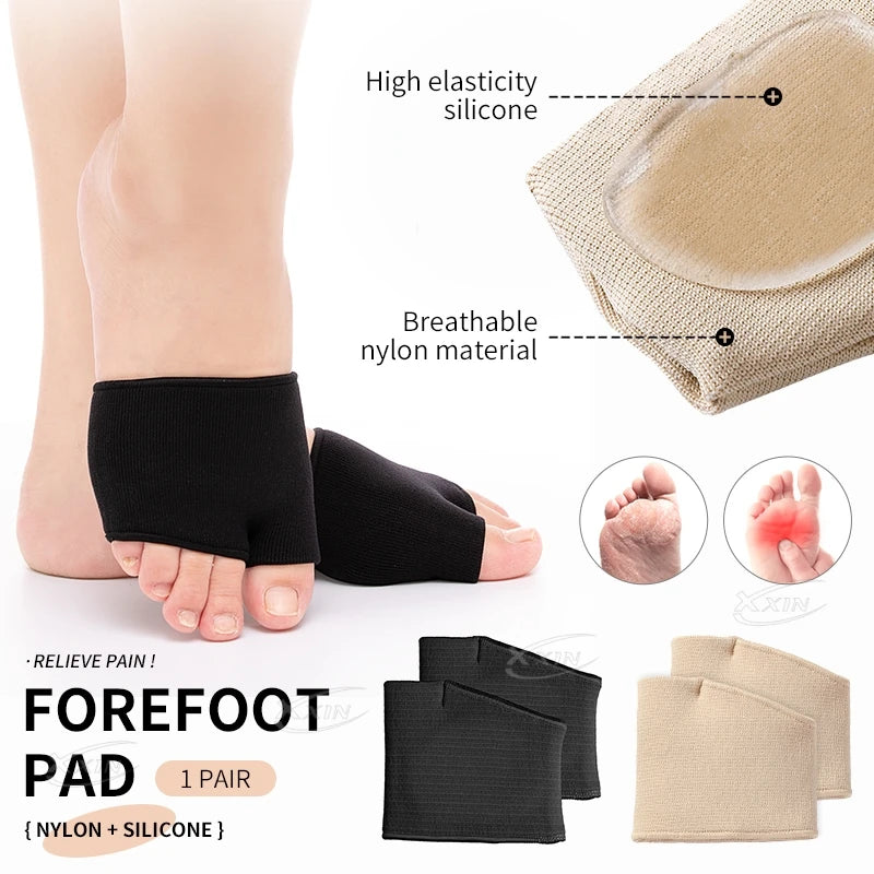【Xxin】Forefoot Protector CoverSilicone Gel Forefoot Pads Shoe Insole Foot Pain Relief Cushion