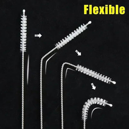 100-1PCS Straw Cleaning Brush Reusable Tube Pipe Cleaner Stainless Steel Nylon Long Drinking Straws Brushes For Baby Cup Bottles