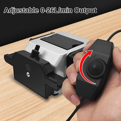 LASER TREE Air Assist Compressor DC 24V Laser Air Assist Pump for Laser Cutter and Engraver Adjustable 10-30 L/Min