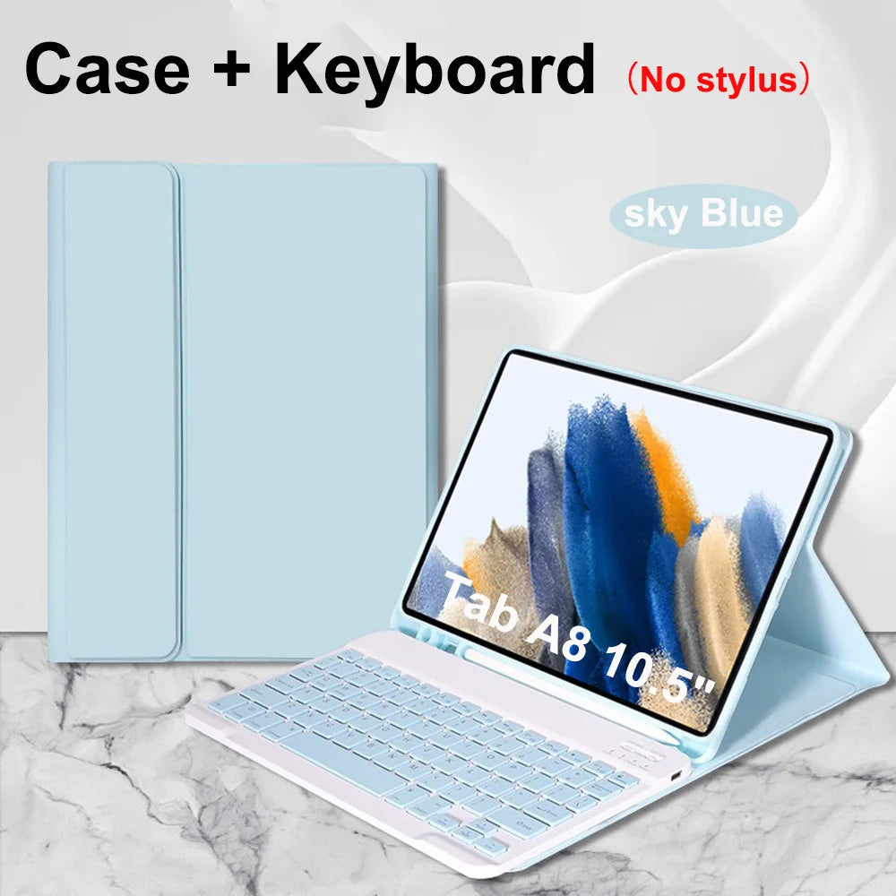 Case for Samsung Galaxy Tab A8 10.5 Inch,Wireless Bluetooth keyboard cover for Tab A8 10.5 Inch,Samsung Smart Stand Cover