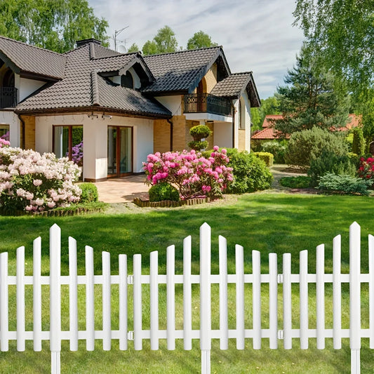 4PCS Garden Fences, Outdoor Lawn Pile Plastic Edge, Flower Fences, Decorative Plastic Lawn Edge Fences, Pet Dog Fences