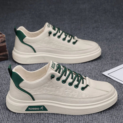 Men's Fashionable Solid Color Low-Top Shoes, Comfortable, Non-Slip, Durable Casual Sneakers, Suitable for Men's Outdoor Activities