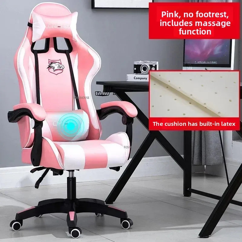 Modern Professional PC Computer Gamer Chair Light Luxury Leather Office Chair Internet Cafe Racing Esports Comfortable Furniture