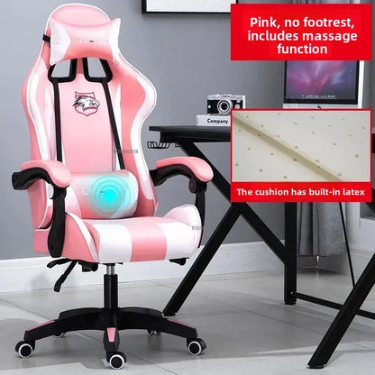 Modern Professional PC Computer Gamer Chair Light Luxury Leather Office Chair Internet Cafe Racing Esports Comfortable Furniture