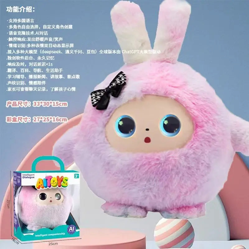 AI Intelligent Interactive Plush Doll Toy Voice Talking Chat Kids Early Educational Robot Electronic Pet Gift for Boys Girls