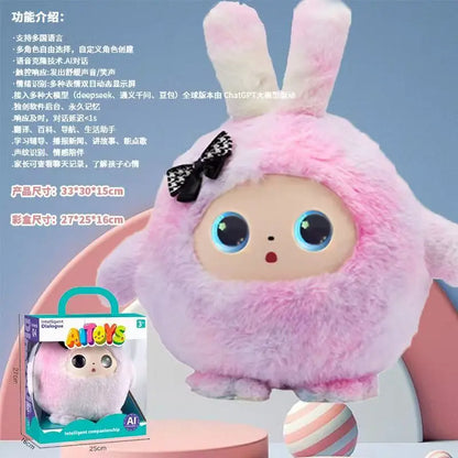 AI Intelligent Interactive Plush Doll Toy Voice Talking Chat Kids Early Educational Robot Electronic Pet Gift for Boys Girls