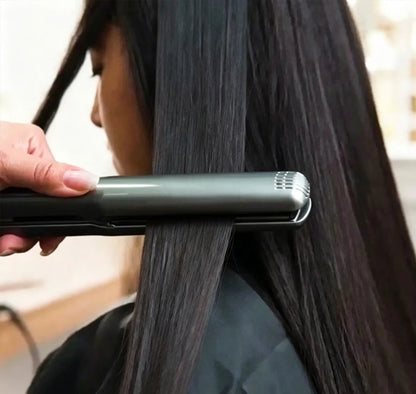 2 in 1 Titanium Flat Iron Hair Straightener Curler Instant Heat Negative Ion Adjustable Temperature Anti Frizz Salon Styling