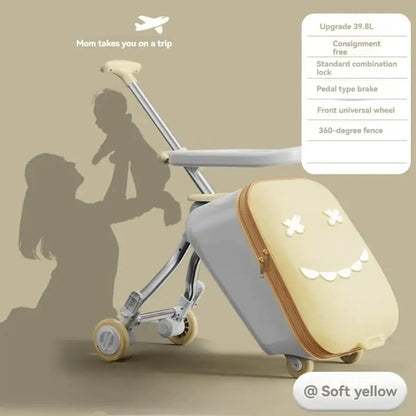 Children's Luggage Case Can Ride and Walk the Baby's Suitcase The Baby Can Take the Suitcase. 20-Inch Folding Stroller Can