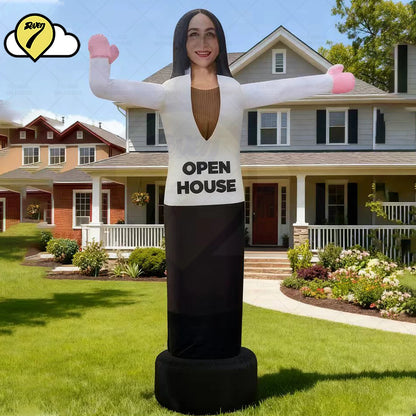 Realtor Open House Inflatable Woman Air Dancer Inflatable Waving Arm Tube Man Personalized Inflatable Floats with Blower and LED