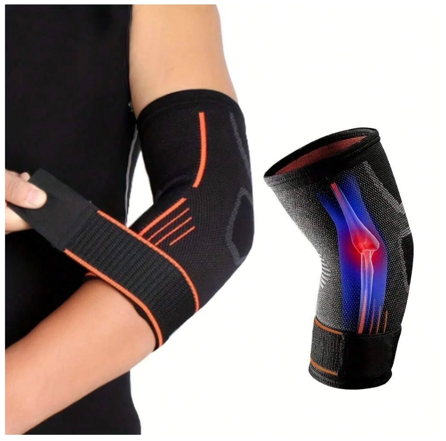 1pc/2pcs Nylon Elbow Compression Sleeve, Elastic Tennis Elbow Braces For Tendonitis, Arm Supports Golfer Elbow Support