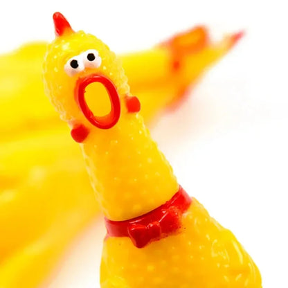 1PC Squeaky Chicken Toy, Squeeze Screaming Chicken Decompression Toy, Funny Vent Toy for Dogs & Pets