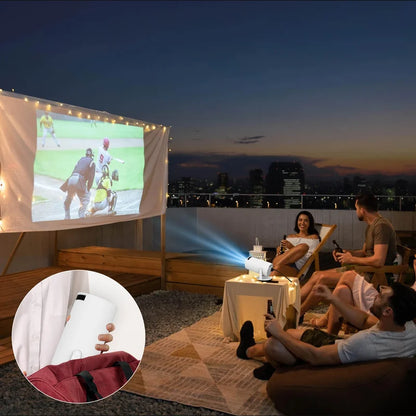 NEW Mini Projector  WIFI 6 and Bluetooth 4K 1080P 130'' Screen Movie Projector