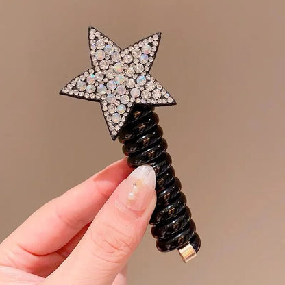 rope adult telephone cable ring Rabbit Cute Hair Ring Large Frosted Adult Hair Tie  head ring Children's telephone hephone Cable