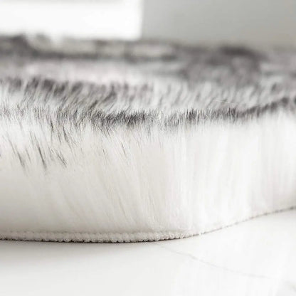 Oval Fur Rugs Bedroom Thicken Fluffy Carpet Living Room Bed Down Children's Floor Hairy Soft Sofa Foot Mat For Home Accessories