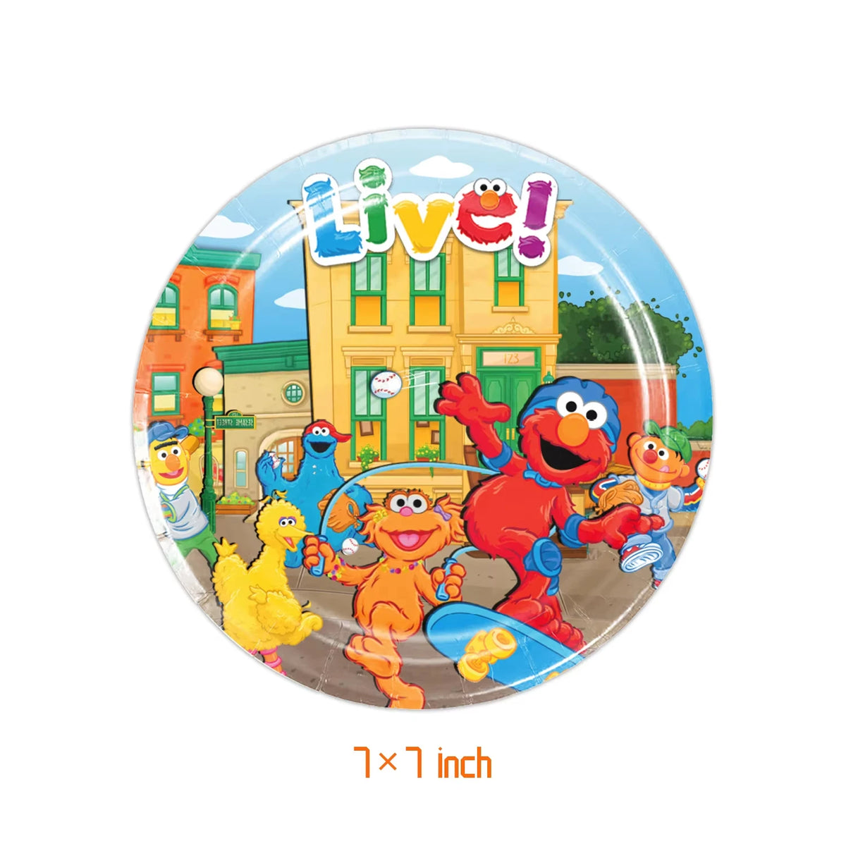 Sesame Streeted Balloons Cartoon Theme Happy Birthday Banner Party Decoration Disposable Tableware Background Cake Topper Ballon