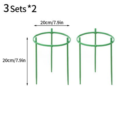 3/6/9/12Sets Plant Support Pile Stand Flowers Plant Arrangement Fixing Rod Plants Stake for Garden Supplies Home Yard Planting