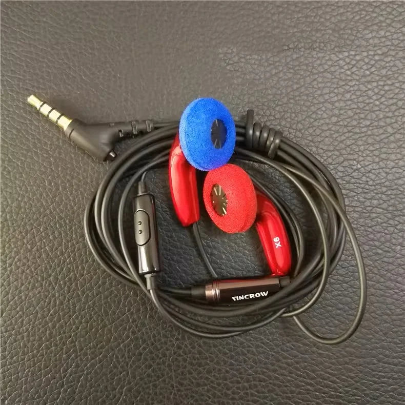 YINCROW X6 3.5mm In-ear Earphones Flat Head Earbuds Professional Fever HIFI Earphone PK PK1 MX985