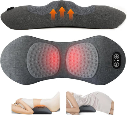 3 in 1 Back Massager Hot Compress Vibration Traction Back Massager Lumbar Pain Back Support Massager Plug-in/Rechargeable