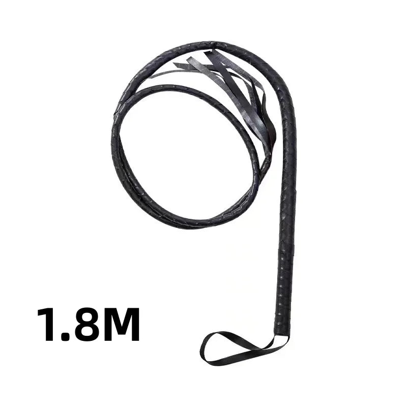 Unisex Universal 70" Faux Leather Cowboy Whip Vintage Ringmaster Whip Costume Accessory Halloween Party Prop Role Play Gift
