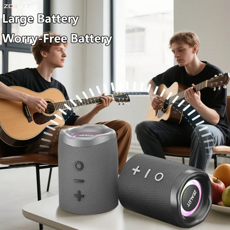 ZEALOT-M5 Magnetic Bluetooth Speaker, 2-in-1 Portable Mini Speaker with Power Bank, Macaron Colors, Dual Channel