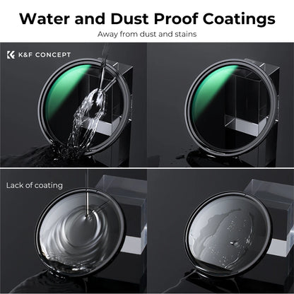 K&F CONCEPT Magnetic Variable ND Lens Filter 49mm-82mm ND8-ND128 Adjustable Neutral Density Filter with 28 Multi-Layer Coatings