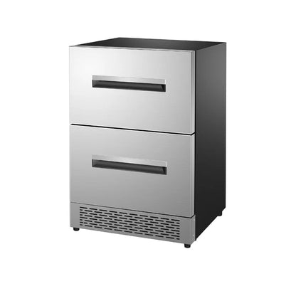 Electric Wine Cooler 24" Stainless Steel ADA Compliant Drawer Refrigerator In Stainless Steel