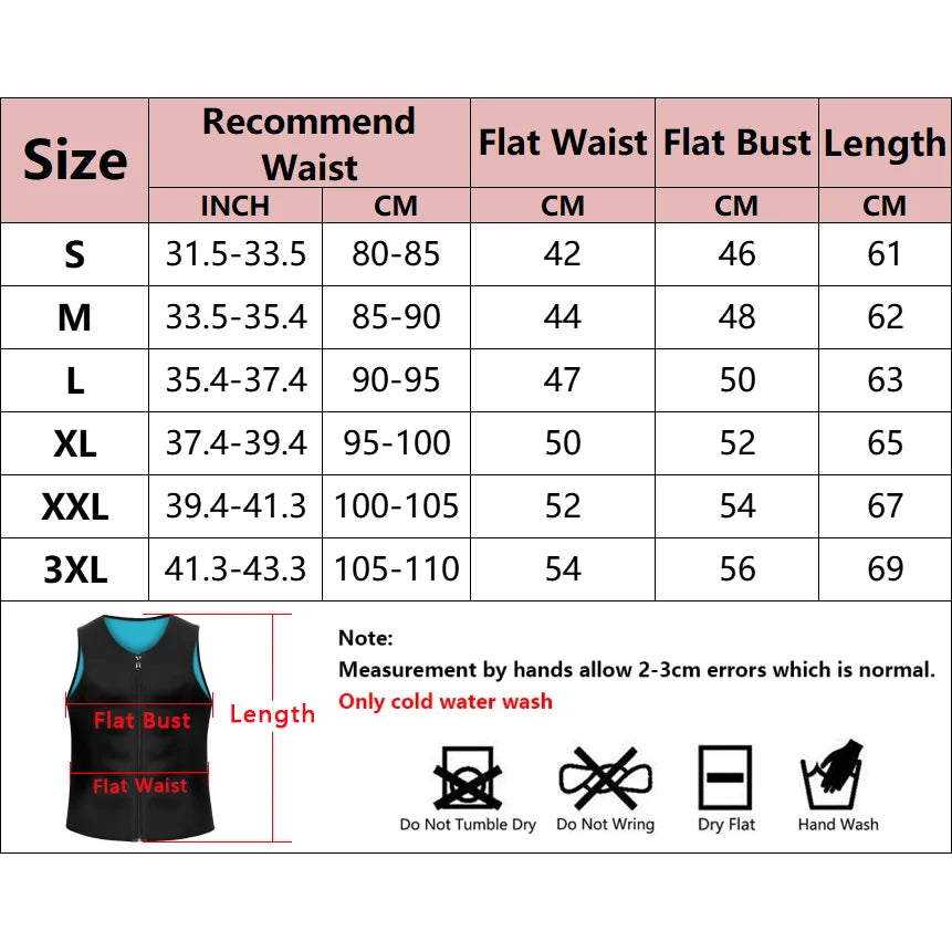 Men Slimming Vest Sauna Sweat Vest Body Shaper Neoprene Tank Top Abdomen Control Waist Trainer Fat Burning Shapewear