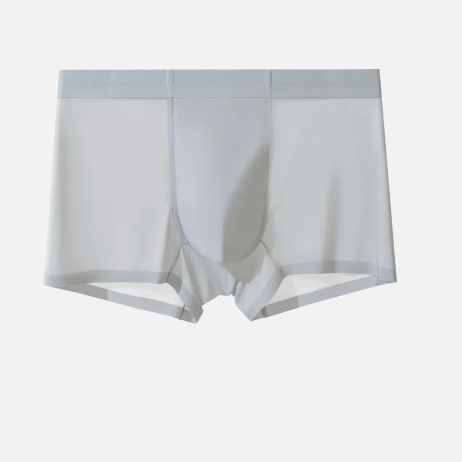 20D Ultra-Thin Transparent Ice Silk Men's Underwear 3A Antibacterial Breathable Crotch Quick-Drying Nude Seamless Boxer Shorts