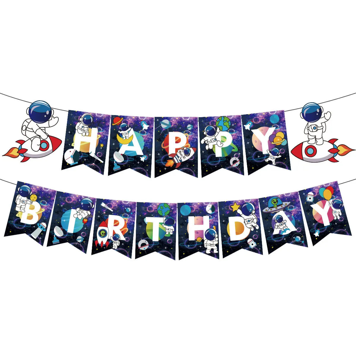 Planet Astronaut Birthday Party Decoration Paper Cup Plate Napkin Balloon Tablecloth  For Kids Baby Shower Party Supplies Gifts