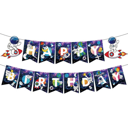 Planet Astronaut Birthday Party Decoration Paper Cup Plate Napkin Balloon Tablecloth  For Kids Baby Shower Party Supplies Gifts