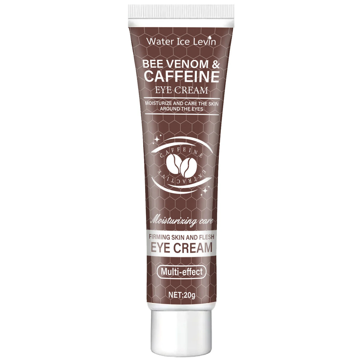 Natural caffeine powerful moisturizing and firming eye cream 20g, used for puffiness and dark circles. After use, it lifts the eye area, reducing wrinkles and signs of aging, and lightens the appearance of sagging skin